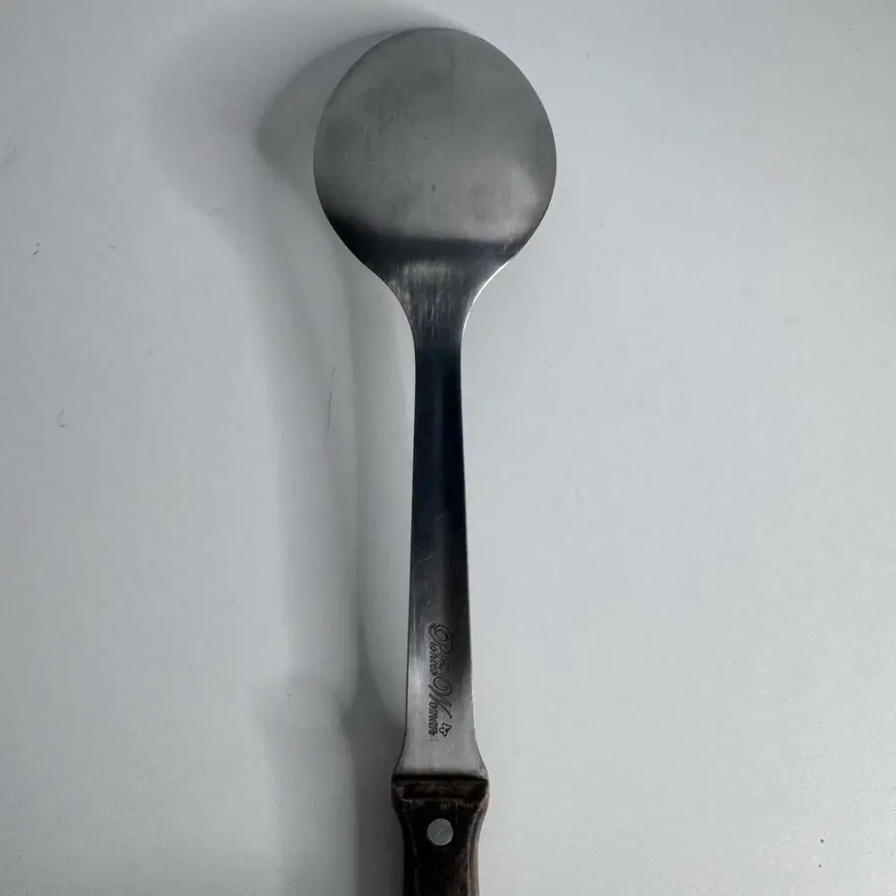 PIONEER WOMAN Solid Spoon With Riveted Wooden Handle For Cooking & Serving 13.5”